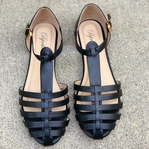 Paprika Shoes - Paprika Black Gladiator Strap Ankle Sandals Paprika Shoes - Paprika Black Gladiator Strap Ankle Sandals